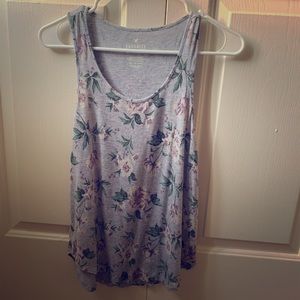 American Eagle Flower Flowy Tank Top